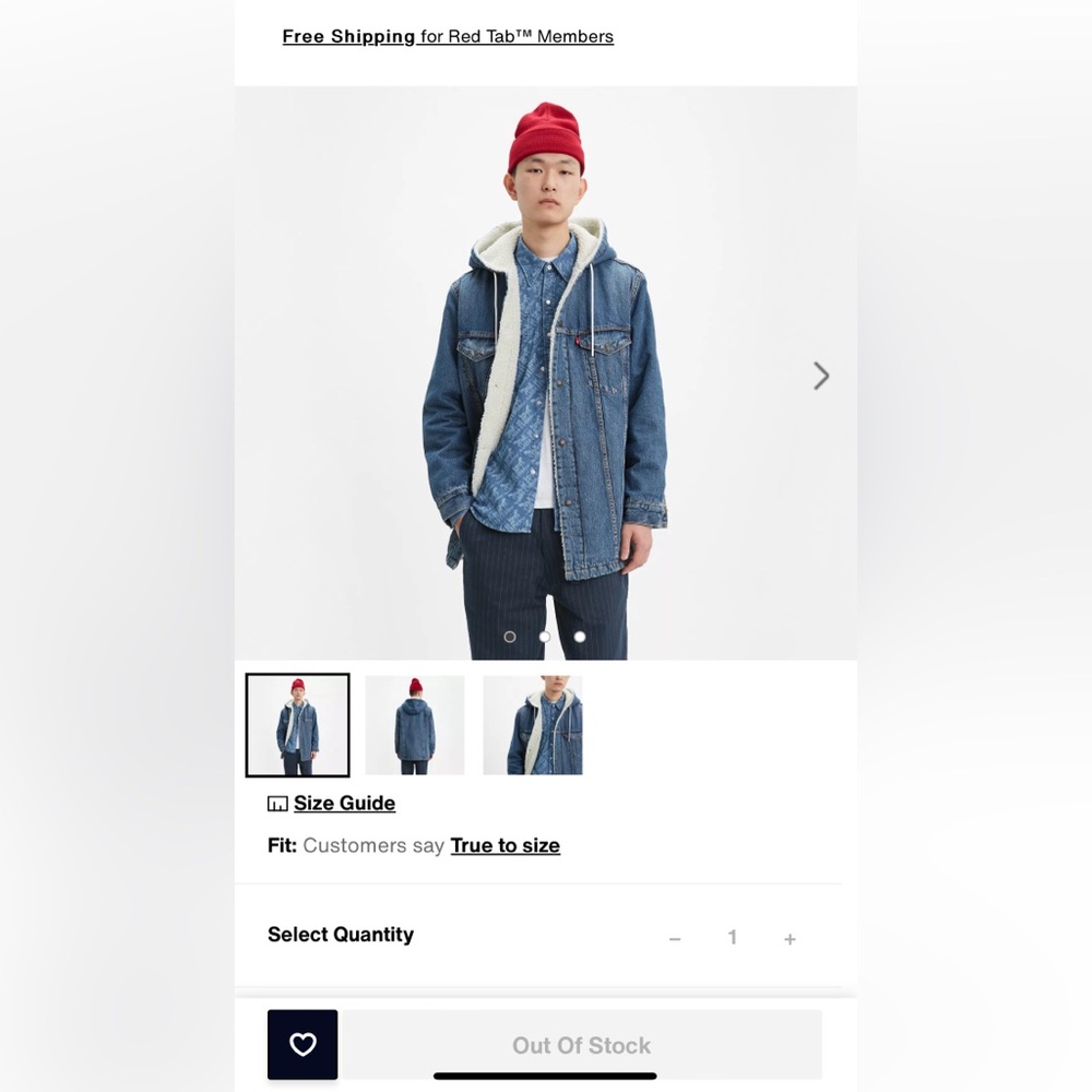 Levis Denim heavy Weight Jacket